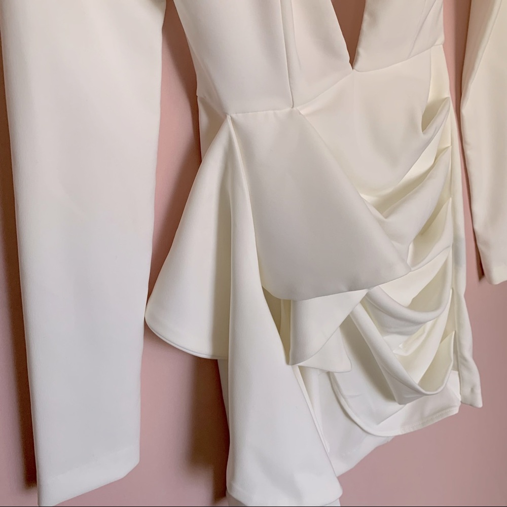 Michael Costello x REVOLVE Fena Mini Dress in Ivory Size XS - Picture 6 of 7